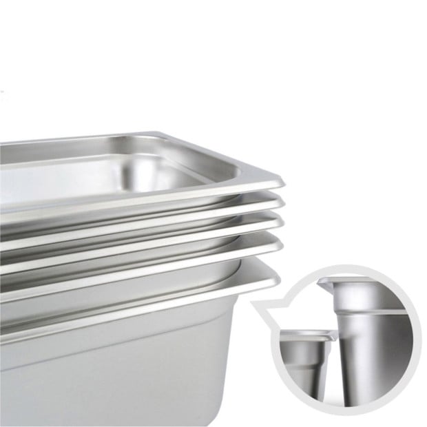 Gastronorm GN Pan Full Size 1/1 GN Pan 4cm Deep Stainless Steel Tray Image 4
