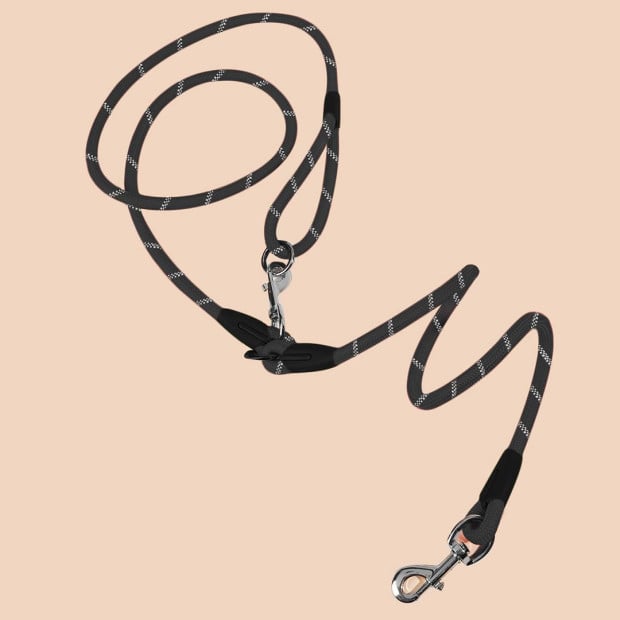220cm Multifunction Hands-Free Rope Pet Cat Dog Leash Black Image 4