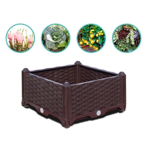 40cm Garden Bed Raised Planter Box Vegetable Herb Flower Outdoor Image 4