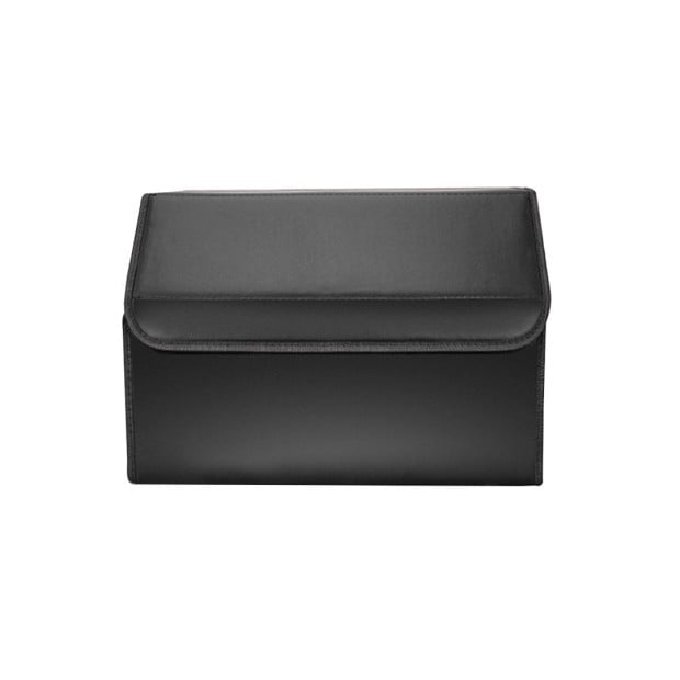Leather Car Boot Foldable Trunk Cargo Storage Box Black Medium Image 4