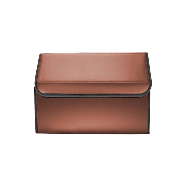 Car Boot Trunk Cargo Organizer Portable Storage Box Coffee Small Image 4