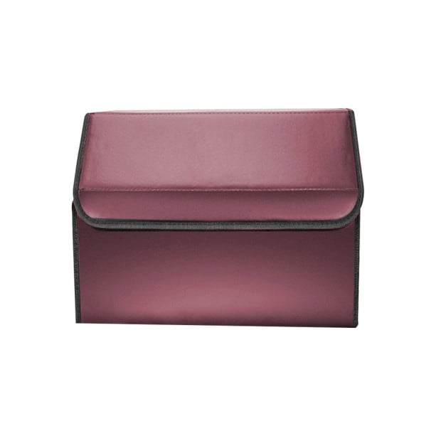 Car Boot Foldable Trunk Cargo Organizer Storage Box Red Medium Image 4