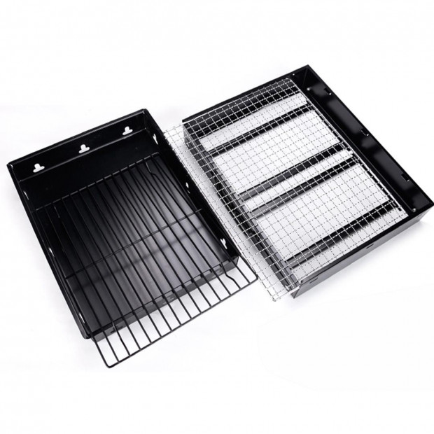SOGA 43cm Portable Thick Box-type Charcoal Grill Outdoor BBQ Camping Image 4