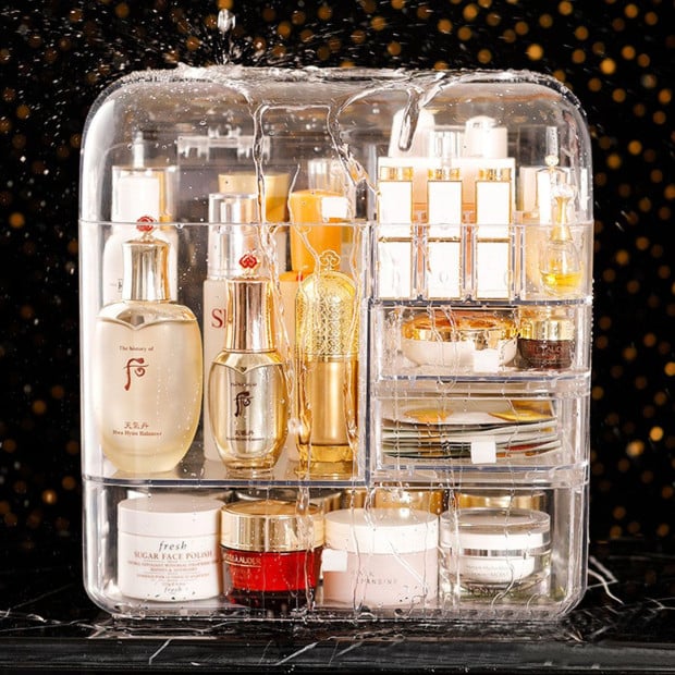 Transparent Cosmetic Storage Box Clear Makeup Skincare Holder Image 5