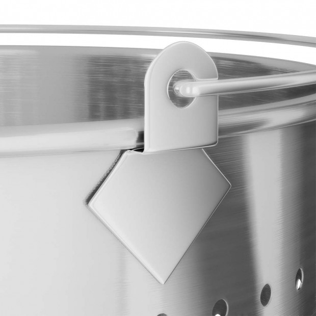 50L 18/10 Stainless Steel Perforated Stockpot Basket Pasta Strainer Image 5