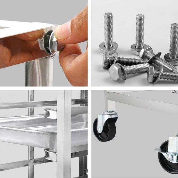 Gastronorm Trolley 16 Tier Stainless Steel Cake Bakery Trolley 60*40cm Image 5