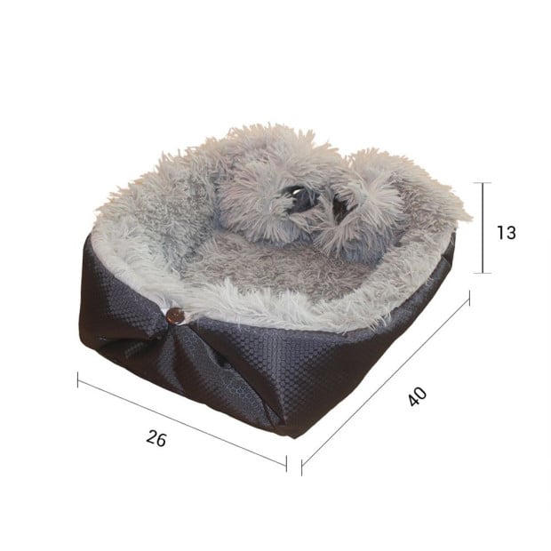 Cushion Nest Cat Dog Bed Warm Plush Kennel Mat Pet Black Image 5