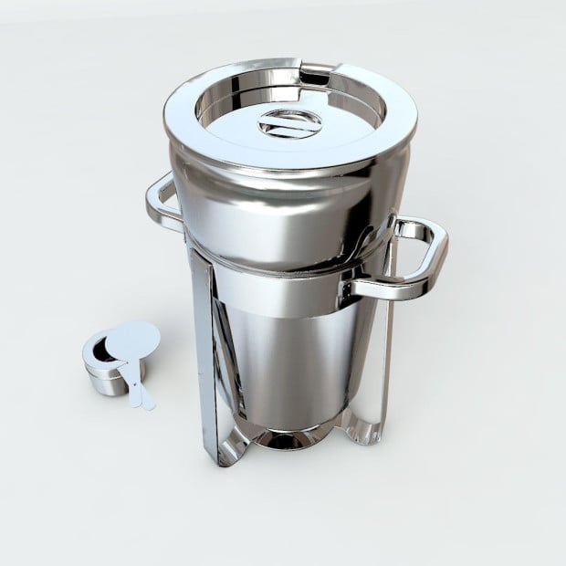 7L Round Stainless Steel Soup Warmer Marmite Chafe Chafing Dish Image 5