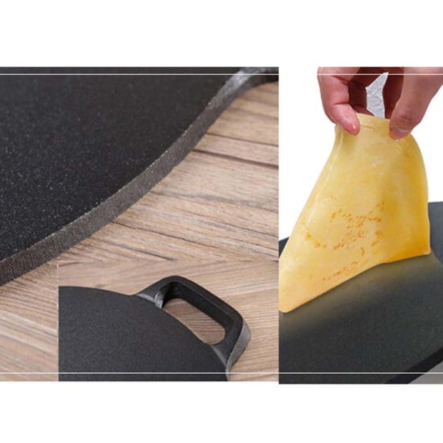 Cast Iron Induction Crepes Pan Baking Cookie Pancake Pizza Bakeware Image 5