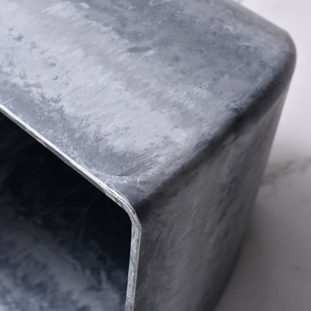 32cm Weathered Grey Square Resin Plant Flower Pot Planter Cachepot Image 5