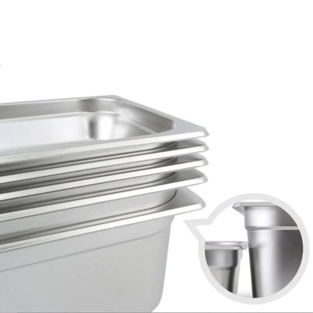 Gastronorm GN Pan Full Size 1/1 2cm Deep Stainless Steel Tray Image 5