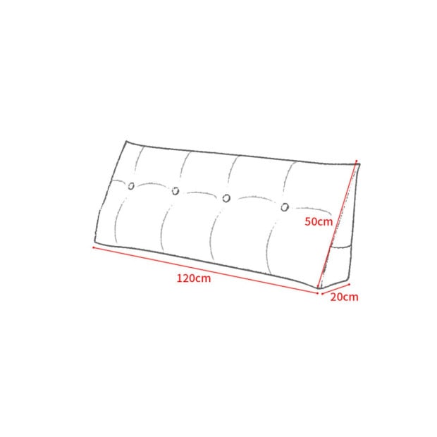 120cm Silver Triangular Wedge Bed Pillow Backrest Tatami Cushion Image 5