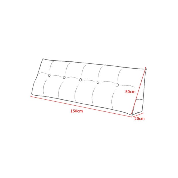 150cm Silver Triangular Wedge Bed Pillow Backrest Tatami Cushion Image 5