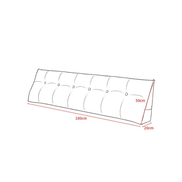 180cm Silver Triangular Wedge Bed Pillow Backrest Tatami Cushion Image 5