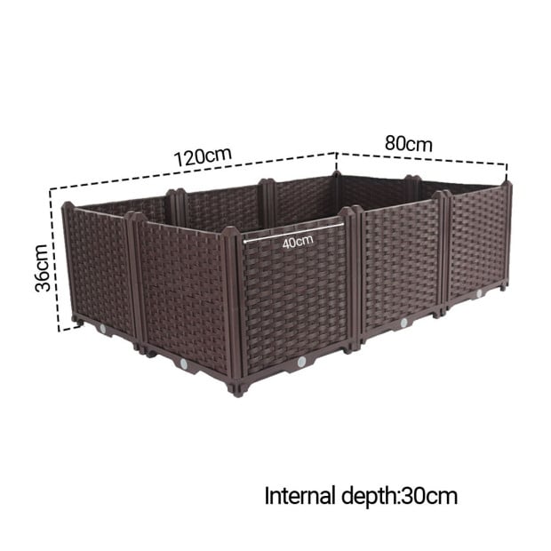 120cm Raised Planter Box Vegetable Herb Flower Plants Garden Bed Image 5