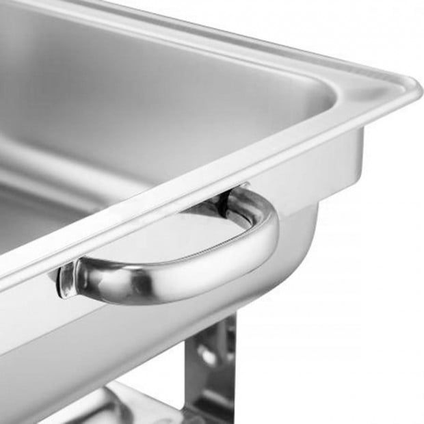 SOGA 2*4.5L Stainless Steel Roll Top Chafing Dual Trays Food Warmer Image 5