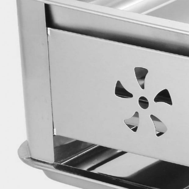 36CM Portable Stainless Steel Chafing Dish BBQ Stove Grill Plate Image 5