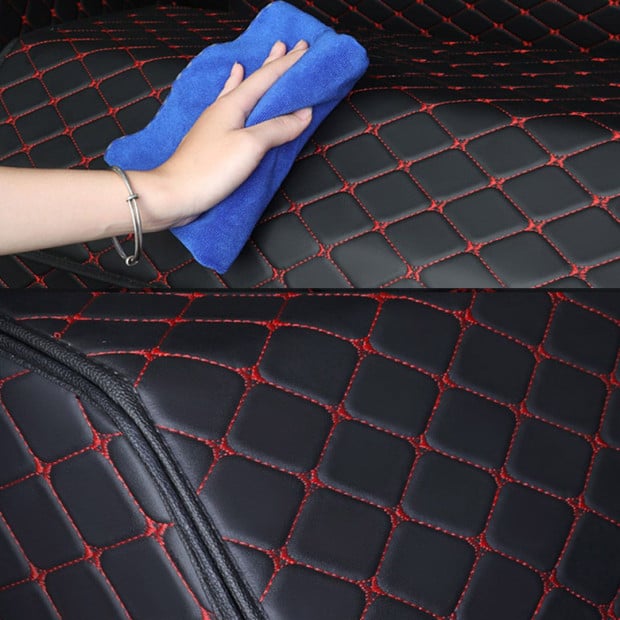 Car Boot Foldable Trunk Cargo Organizer Storage Box Black/Red Small Image 5