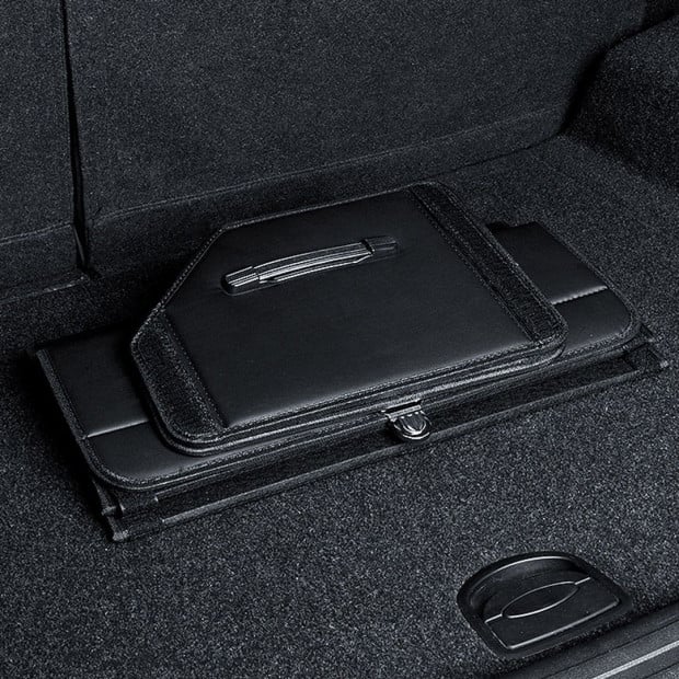 Car Boot Collapsible Trunk Cargo Storage Box With Lock Black Small Image 5