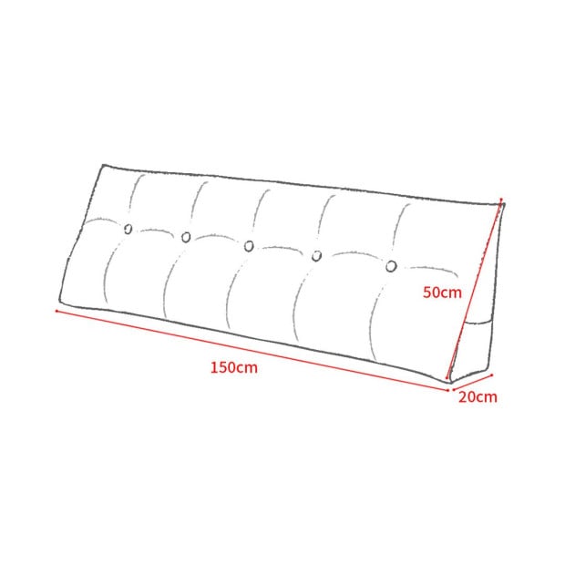 150cm Coffee Triangular Wedge Bed Pillow Backrest Tatami Cushion Image 5