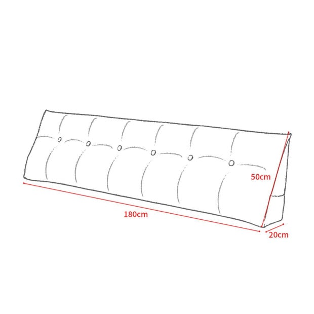 180cm Coffee Triangular Wedge Bed Pillow Backrest Tatami Cushion Image 5