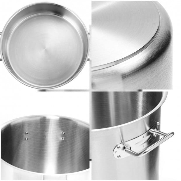 SOGA Stock Pot 130L Top Grade Thick Stainless Steel Stockpot Image 6