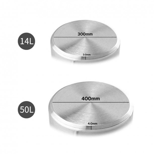 SOGA 14L Wide Stock Pot and 50L Tall Top Grade Thick Stainless Steel Image 6