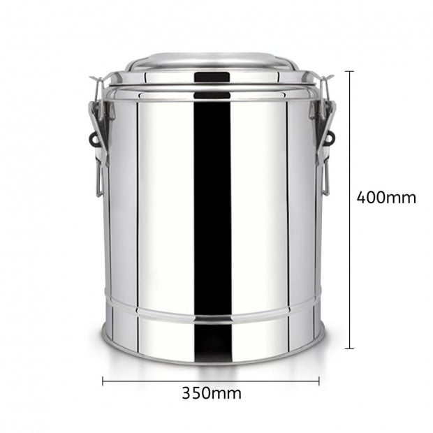 30L Stainless Steel Insulated Stock Pot Dispenser Hot & Cold Container Image 6