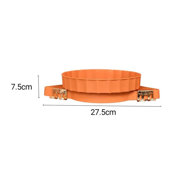Orange 360d Wall-Mounted Rotating Bathroom Organiser Corner Rack Shelf Image 6