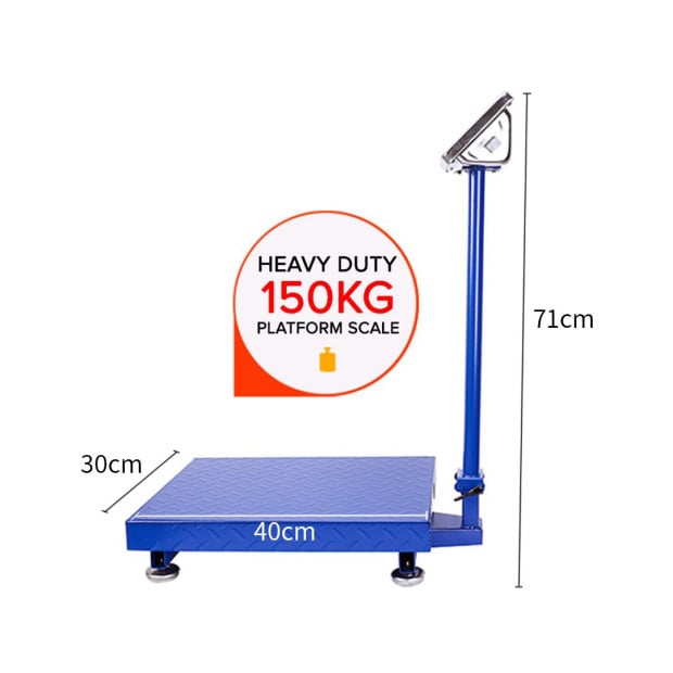 150kg Electronic Digital Platform Scale Computing Shop Postal Blue Image 6