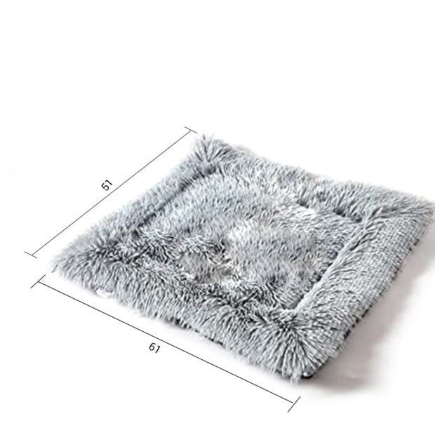 Cushion Nest Cat Dog Bed Warm Plush Kennel Mat Pet Black Image 6