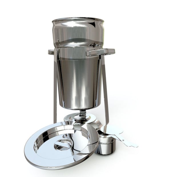7L Round Stainless Steel Soup Warmer Marmite Chafe Chafing Dish Image 6