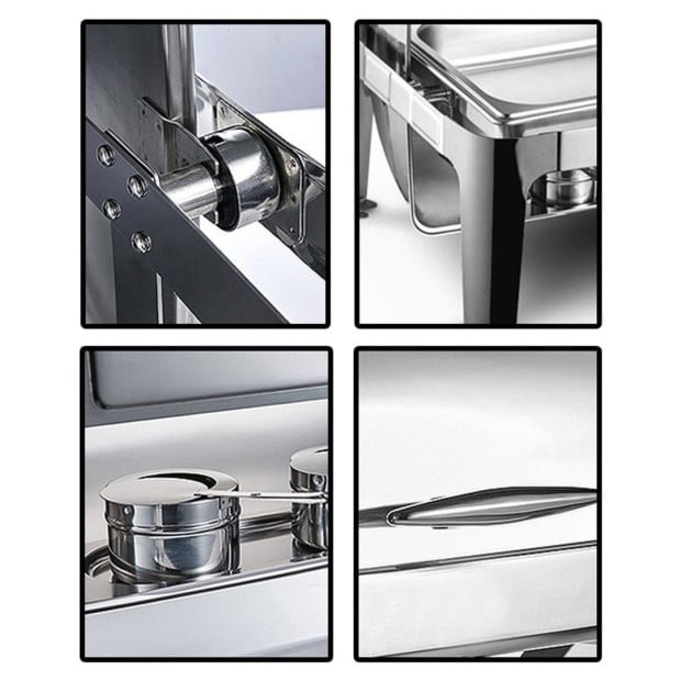 6.5L Stainless Steel Soup Tureen Bowl Buffet Chafing Dish Food Warmer Image 6