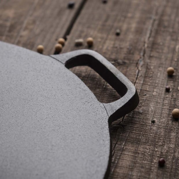 Cast Iron Induction Crepes Pan Baking Cookie Pancake Pizza Bakeware Image 6