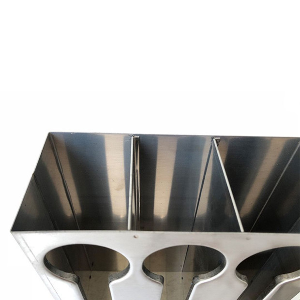 Stainless Steel Buffet Restaurant Spoon Utensil Holder Rack 3 Holes Image 6