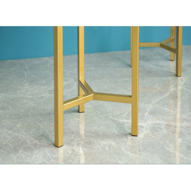 Gold Metal Plant Stand Flower Pot Holder Corner Shelving Rack 45CM Image 6