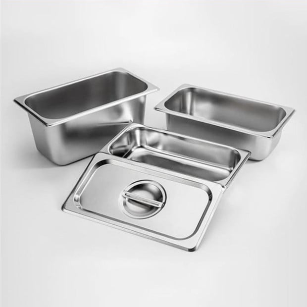 Gastronorm GN Pan Full Size 1/1 2cm Deep Stainless Steel Tray Image 6