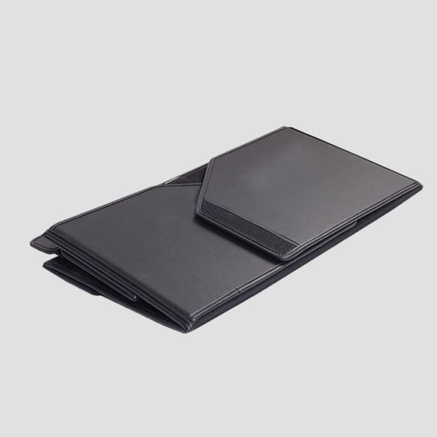 Leather Car Boot Foldable Trunk Cargo Storage Box Black Medium Image 6
