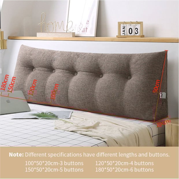 180cm Coffee Triangular Wedge Bed Pillow Backrest Tatami Cushion Image 6