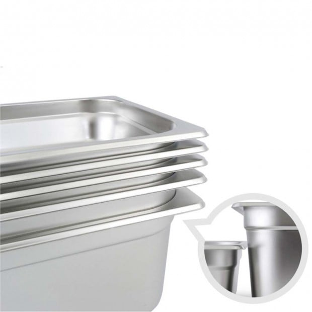 SOGA Gastronorm GN Pan 1/2 GN Pan 6.5cm Deep Stainless Steel Tray Image 7
