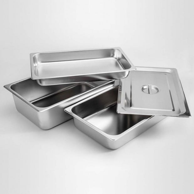 2X Gastronorm GN Pan Full Size 1/1 GN Pan 6.5cm Stainless Steel Tray Image 6