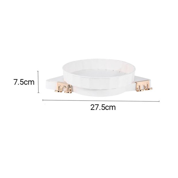 White 360d Wall-Mounted Rotating Bathroom Organiser Corner Rack Shelf Image 7