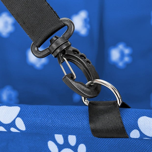 Pet Booster Car Seat Mesh Safety Travel Portable Dog Carrier Bag Blue Image 7