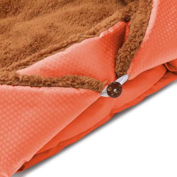 Cushion Nest Cat Dog Bed Warm Plush Kennel Mat Pet Orange Image 7