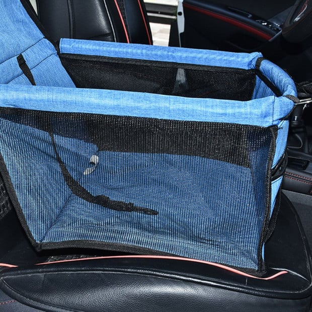 Blue Pet Booster Car Seat Safety Travel Portable Dog Carrier Bag Image 7