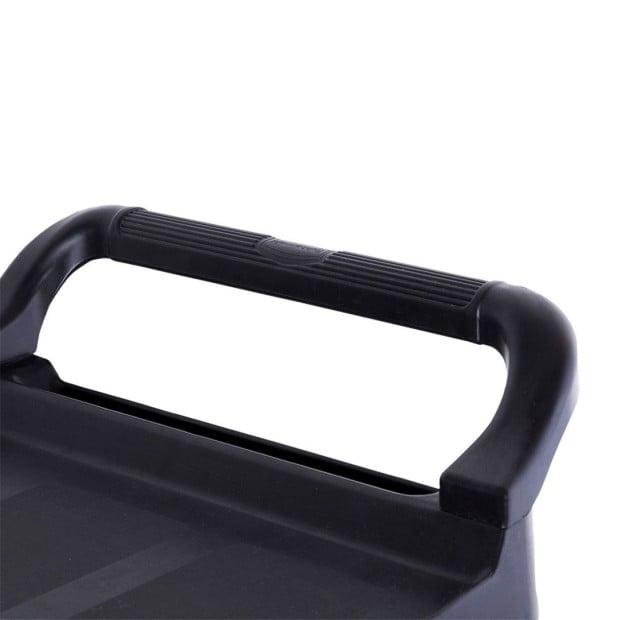 3 Tier Covered Food Trolley Food Waste Cart Storage Kitchen Black Image 7