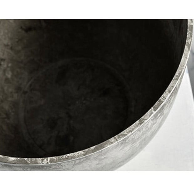 27cm Rock Grey Round Resin Plant Flower Pot Cement Pattern Planter Image 7
