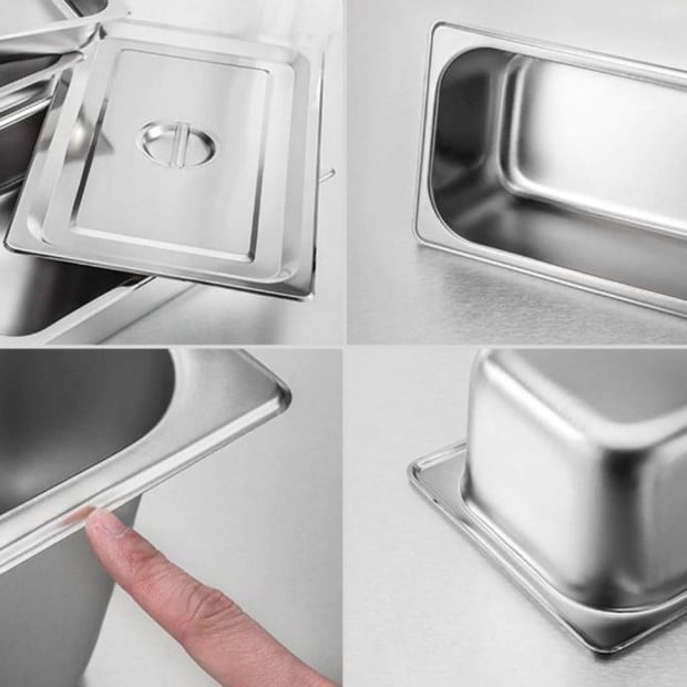 Gastronorm GN Pan Full Size 1/1 2cm Deep Stainless Steel Tray Image 7