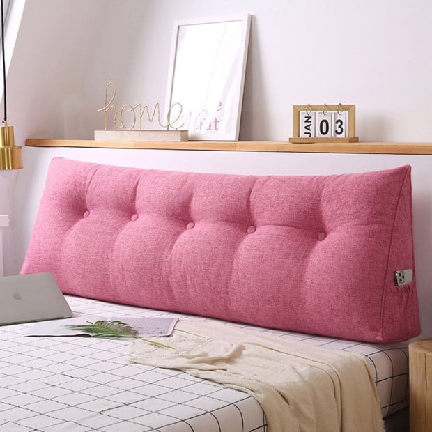 180cm Pink Triangular Wedge Bed Pillow Backrest Tatami Cushion Image 7