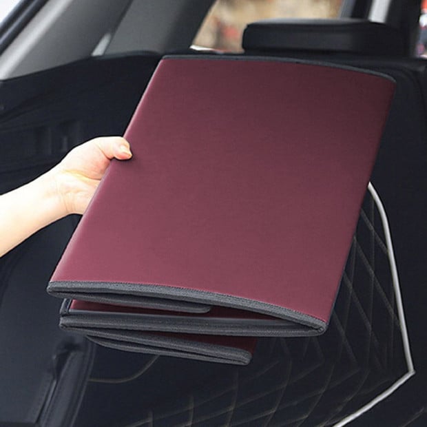 Car Boot Foldable Trunk Cargo Organizer Storage Box Red Medium Image 7